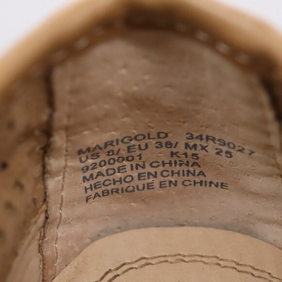 Calvin Klein Marigold Leather Fashion Sneakers Women's Size 8 (EU 38)Brown Shoes - Picture 16 of 16